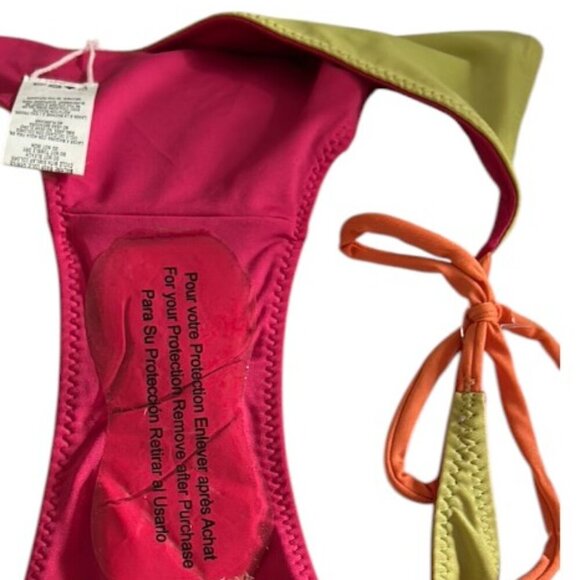 New ColorBlock Reversible Bikini Bottom - Size L | Maui & Sons Side-Tie Hipster - Picture 13 of 14